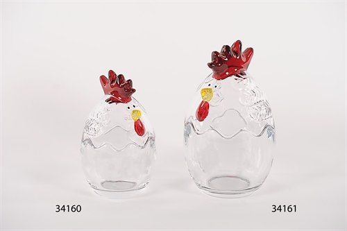 Deko, Henne - Glas Ø10x H16.8cm, transparent Deko, Henne - Glas Ø10x H16.8cm, transparent