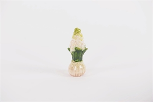 Hyacinth - Keramik- Ø5.7x H13.7cm, white-grün Hyacinth - Keramik- Ø5.7x H13.7cm, white-grün