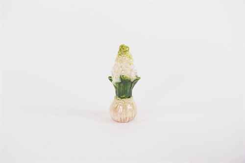 Hyacinth - Keramik- Ø5.7x H13.7cm, white-grün Hyacinth - Keramik- Ø5.7x H13.7cm, white-grün