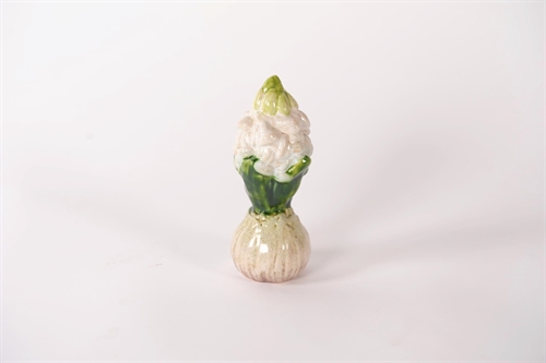 Hyacinth - Keramik- Ø5.9x H15.7cm, white-grün Hyacinth - Keramik- Ø5.9x H15.7cm, white-grün