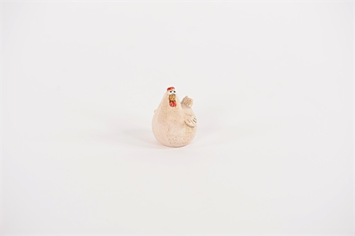 Huhn Poulet, Keramik - L5.4x 5.1x H6.8, weiss Huhn Poulet, Keramik - L5.4x 5.1x H6.8, weiss