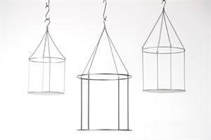 Aufhängung, mit Rundschale metall - Set/3, schwarz Aufhängung, mit Rundschale metall - Set/3, schwarz