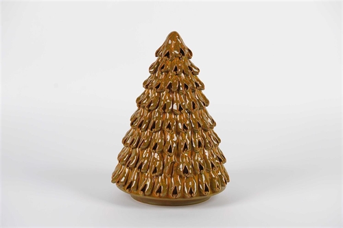 Tannenbaum, Pinus Keramik Ø24.5 x H36cm, ambergold Tannenbaum, Pinus Keramik Ø24.5 x H36cm, ambergold