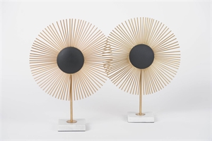 Disc-Objek, Rondiranta L30x 10x H41cm, black/gold Disc-Objek, Rondiranta L30x 10x H41cm, black/gold