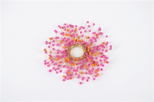 Kerzenring, mit Perlen Ø2.5~12cm, sunset/pink Kerzenring, mit Perlen Ø2.5~12cm, sunset/pink