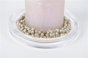 Kerzenring, aus Metall Ø10.5cm, cream/gold Kerzenring, aus Metall Ø10.5cm, cream/gold