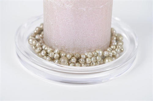 Kerzenring, aus Metall Ø10.5cm, cream/gold Kerzenring, aus Metall Ø10.5cm, cream/gold