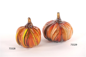 Kürbis, Glas Calabaza - Ø13x H11cm, red gold* Kürbis, Glas Calabaza - Ø13x H11cm, red gold*