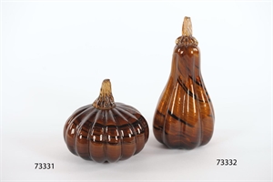 Kürbis, Glas Calabaza - Ø13x H11cm, darkred gold* Kürbis, Glas Calabaza - Ø13x H11cm, darkred gold*