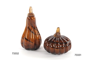 Kürbis, Glas Calabaza - Ø10x H19cm, darkred gold Kürbis, Glas Calabaza - Ø10x H19cm, darkred gold