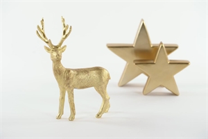 Deko Hirsch, Wild deer - Alu L11x 5x H18cm, gold Deko Hirsch, Wild deer - Alu L11x 5x H18cm, gold