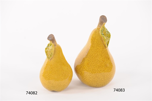 Deko Birne, Keramik Ø7.3x H13cm, gelb Deko Birne, Keramik Ø7.3x H13cm, gelb