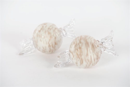 Bonbon, Candy - Glas L18x 9x H9cm, weiss Bonbon, Candy - Glas L18x 9x H9cm, weiss