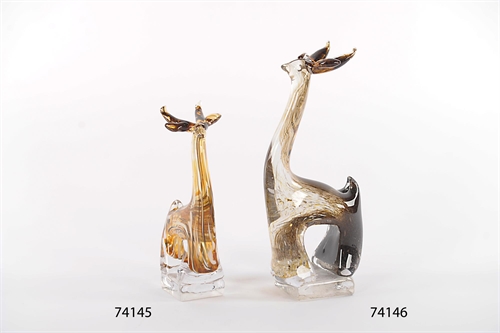 Hirsch, Fauna - Glas L11x 7x H24cm, braun Hirsch, Fauna - Glas L11x 7x H24cm, braun
