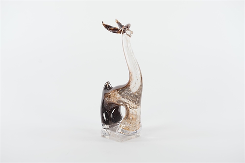 Hirsch, Fauna - Glas L13x 11x H33cm, braun Hirsch, Fauna - Glas L13x 11x H33cm, braun