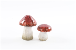 Pilz, Forest - Keramik S/2 - Ø5.8 bis H9.4cm, rot Pilz, Forest - Keramik S/2 - Ø5.8 bis H9.4cm, rot