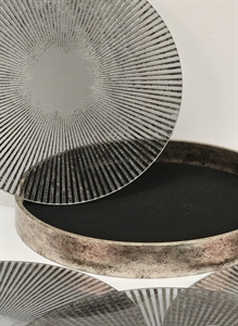 Servierplatte, Glas - Set/4 - Ø34x H4.5cm, motiv Servierplatte, Glas - Set/4 - Ø34x H4.5cm, motiv
